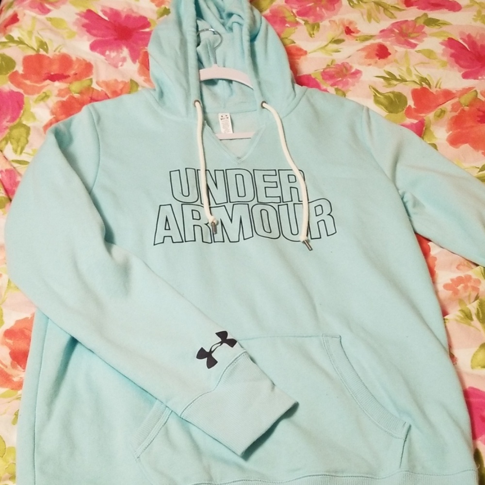 Ladies Baby Blue Under Armour Hoodie - sz Medium